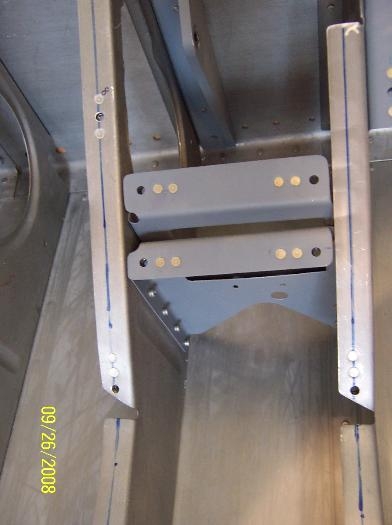 Right Crotch Strap Brackets in Place