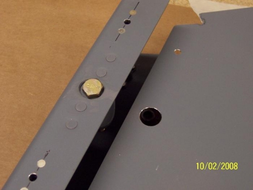 Hole cut out of Flap Side Cover for Flap Motor Bolt