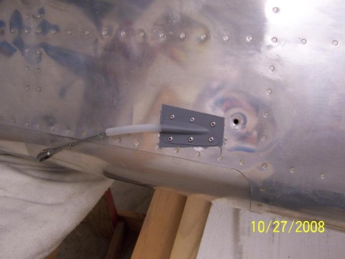 Right Rudder Cable Fairing Riveted