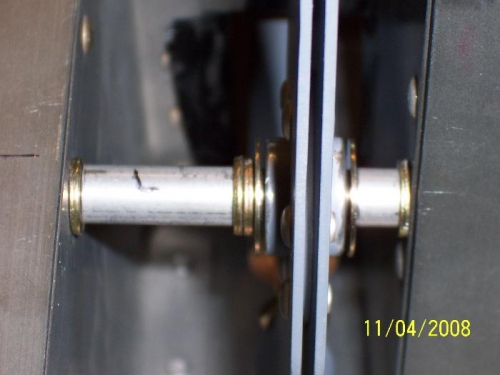 Close-up of Spacers on Bellcrank