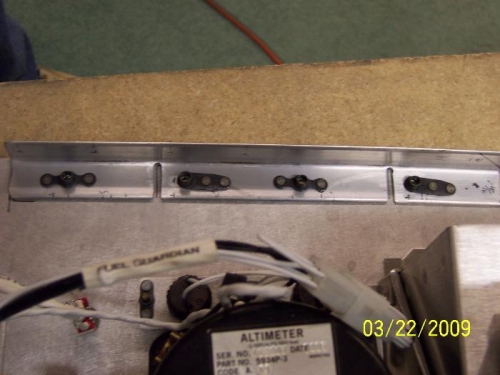 Instrument panel brackets with nutplates installed