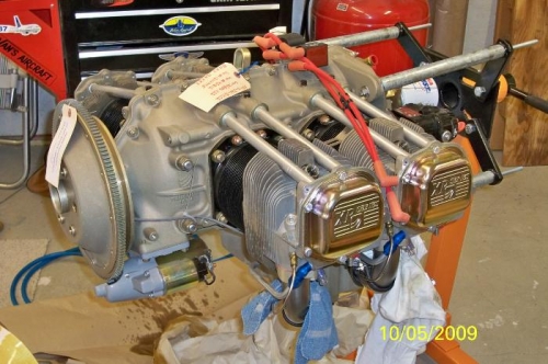 Engine cylinders sprayed with preservative oil