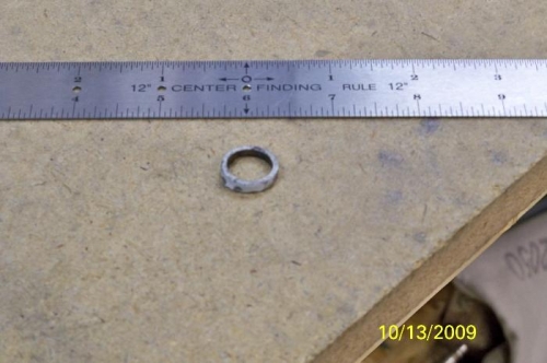The ring cut off the latch tube