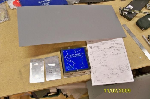 The instrument shelf, brackets for attaching the LightSpeed box