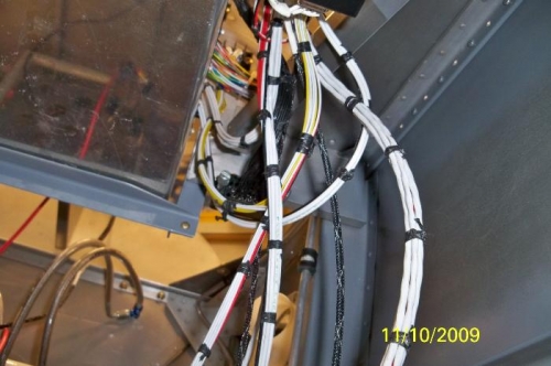Wires on the right side of the instrument panel