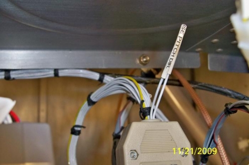 Adel clamp for AOA wires in center of subpanel