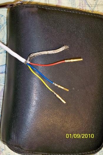 OAT wires with connectors crimped.