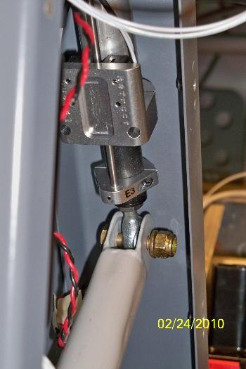 The FPS connection attached to the flap motor