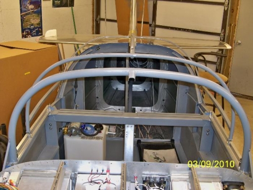 Front view of the canopy frame