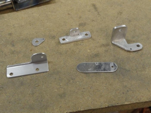 The tip-up mod components after smoothing and rounding the edges