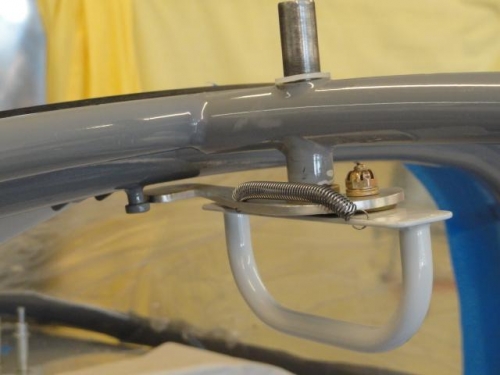The latch in place after the latch tube was shortened