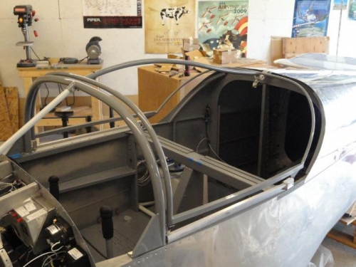 The canopy frame in the closed position