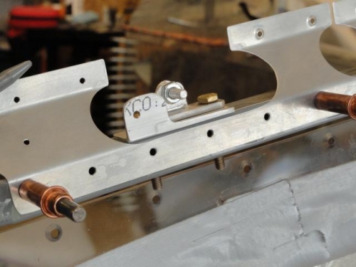 The canopy support bracket on the frame