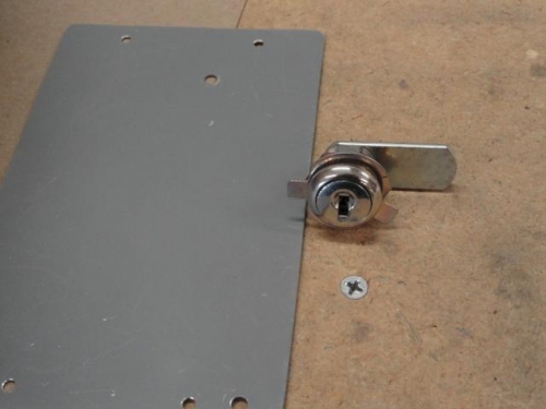 The canopy lock and the scrap material for a bracket