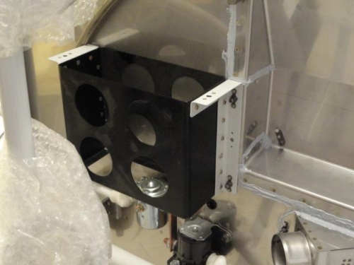 Battery box bolted in place