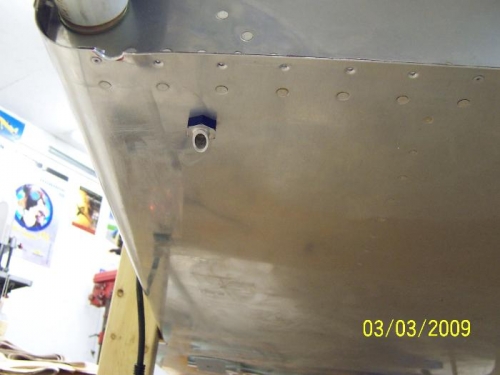 Right fuel vent on the underside of the fuselage