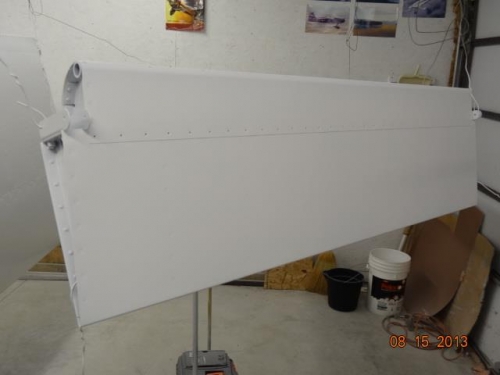 Left aileron painted