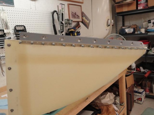 The right side support strip ready to be riveted