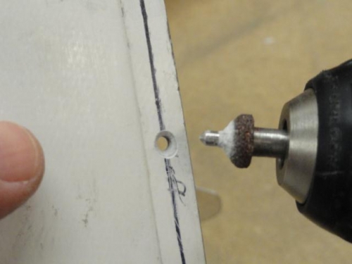 The Perma-Grit countersink in the portable drill