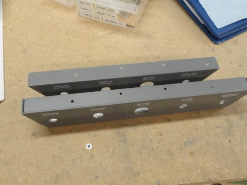 The screw holes in the brackets