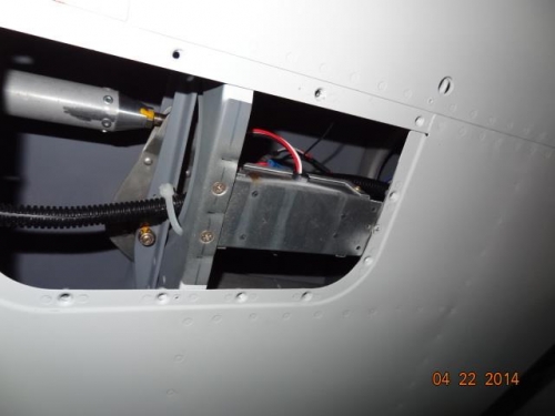 Pitot heat control box in place