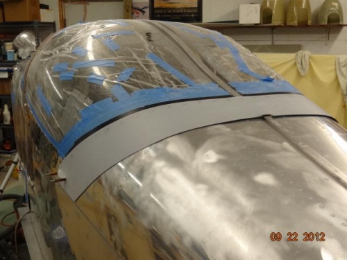 The fairing riveted in place