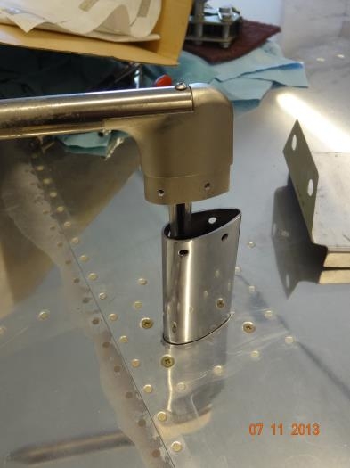 The pitot tube holes after tapping