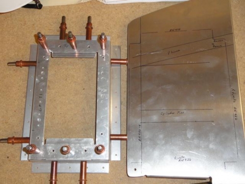 The mini-plenum and its location drawn on the baffle