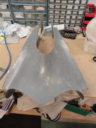 The fairing with sanding lines drawn