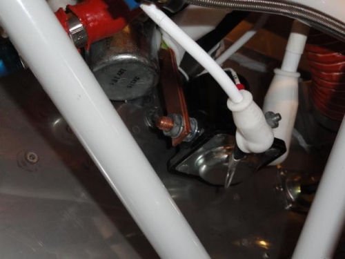 The P1 wire reattached to the Master Relay