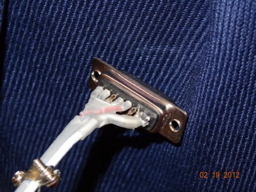The connector with the cover removed
