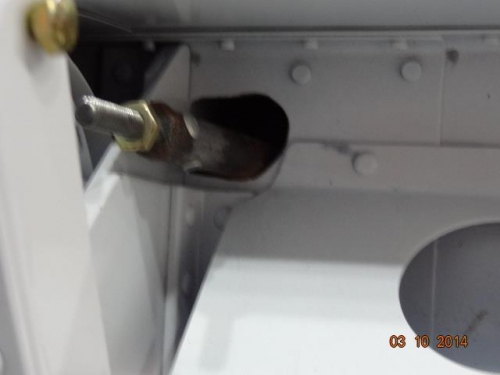 The hole in the left rear spar