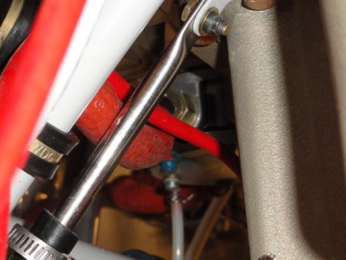 The fuel pump fitting rotated downward