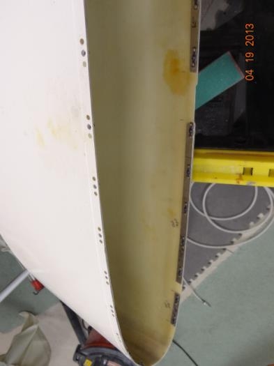 Right wingtip with doublers and nutplates riveted