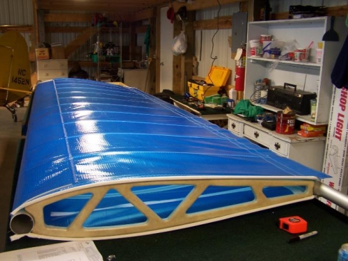 wing with the battens installed