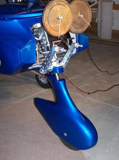 Front fork after installation