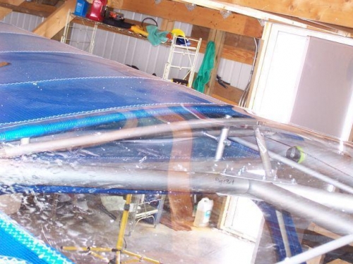 Top view of windscreen