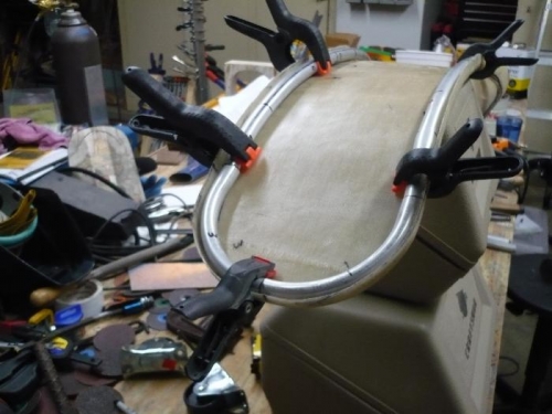 Clamp it all up to fit other end