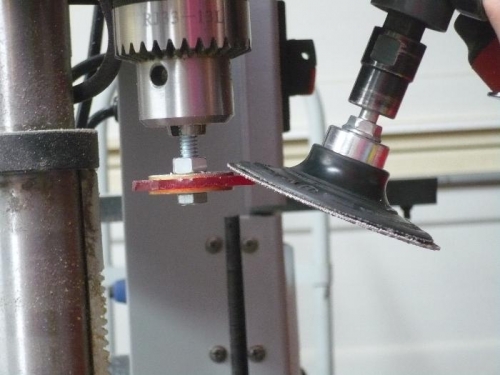 Use grinder to add bevel