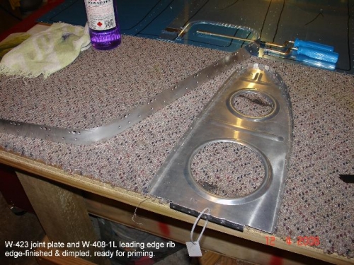 W-423 joint plate & W-408-1L rib ready for priming
