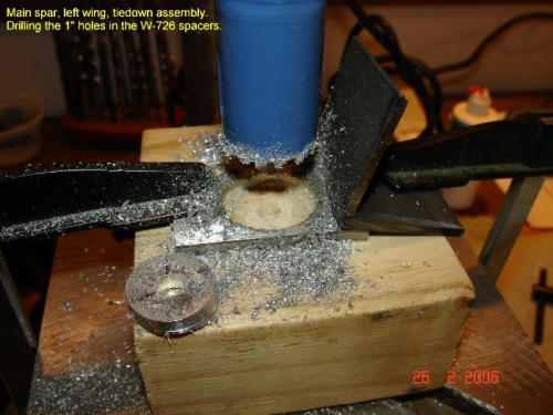 Drilling the W-726 spacer