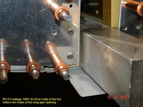 MSP-42 rivets at spar opening