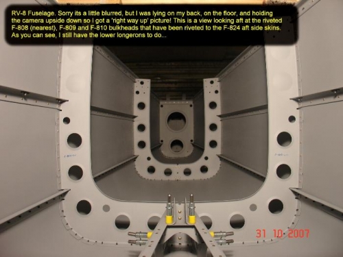 Looking aft at the F-808 bulkhead