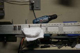 Clamped into the vise for easy riveting