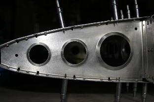 completed riveting nose rib to the skin.