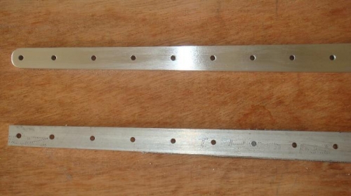 Spar reinforcement bars as delivered and after polishing..
