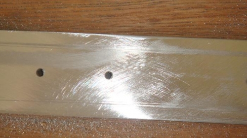 Close-up of milling marks.