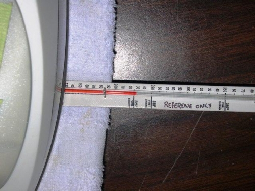 THERMOMETER AT FIRST TEMP CALIBRATION