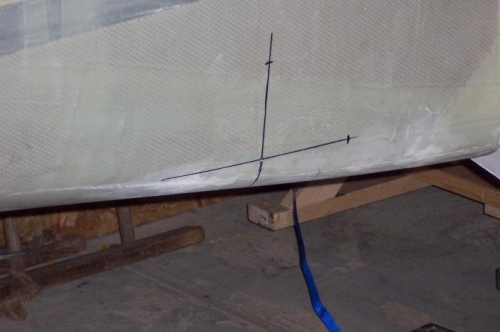 reference marks on o/s of fuselage - for 10