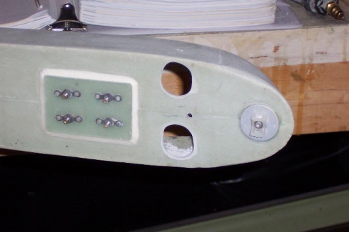 enlarged holes in rudder spar